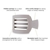 image:imageTELETIES  Medium Flat Square Hair Clip  Fall Collection  Hair Claw Clips for Women  Strong Grip Bendable Teeth Curved Design  For All Hair Types and Textures  Burgundy BlissSilver Flames