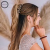 image:imageTELETIES  Medium Hair Clip  Strong Grip Bendable Teeth Comfortable Curved Design  Ideal for MediumThick Hair  For All Hair Textures  Blonde TortoiseBlonde Tortoise