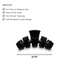 image:imageTELETIES  Medium Hair Clip  Strong Grip Bendable Teeth Comfortable Curved Design  Ideal for MediumThick Hair  For All Hair Textures  Blonde TortoiseJet Black