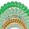 image:imageTELETIES  Mixed Spiral Hair Coils  St Patricks Collection  Ponytail Holder Hair Ties for Women  Phone Cord Hair Ties  Strong Grip No Rip Water Resistant No Crease  5 pack  Dancing GreenMixed  Dancing Green