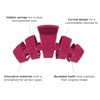 image:imageTELETIES  Small Hair Clip  For Thin or Short Hair  Claw Clips for Women  Strong Grip Bendable Teeth Comfortable Curved Design  For All Hair Textures  Wild Side