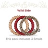 image:imageTELETIES  Small Spiral Hair Coils  For ThinMedium Hair  Ponytail Holder for Women  Phone Cord Hair Ties  Strong Grip No Rip Water Resistant No Crease  Fall Collection  3 pack  Wild Side