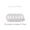 image:imageTELETIES  Tiny Spiral Hair Coils  For Kids amp Super Thin Hair  Mini Phone Cord Ponytail Holder for Braid Ends  Strong Grip No Rip Water Resistant No Crease  Tiny 5 pack  Coconut White