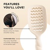 image:imageTELETIES  Vented Hair Brush  For Quicker Smoother Blowouts  Vented Design  HeatConductive Aluminum Plate for Blow Drying  Anti Static Bristles  Removable Cleaner  All Hair Types  Tan