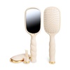 image:imageTELETIES  Detangler Hair Brush for Fine Hair  Detangling Paddle Brush  No PullingBreakage  Gentle Glide Anti Static Bristles  BuiltIn Mirror amp Storage  Removable Cleaner  TanTan