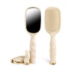 image:imageTELETIES  Detangler Hair Brush for Thick Hair  Detangling Paddle Brush  No PullingBreakage  Gentle Glide Anti Static Bristles  BuiltIn Mirror amp Storage  Removable Cleaner  TanTan