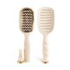 image:imageTELETIES  Vented Hair Brush  For Quicker Smoother Blowouts  Vented Design  HeatConductive Aluminum Plate for Blow Drying  Anti Static Bristles  Removable Cleaner  All Hair Types  Tan