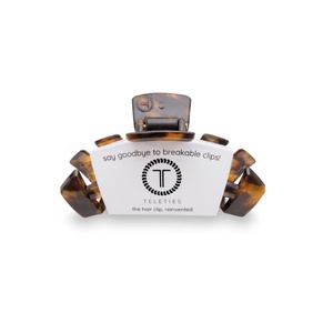 image:imageTELETIES  Medium Hair Clip  Strong Grip Bendable Teeth Comfortable Curved Design  Ideal for MediumThick Hair  For All Hair Textures  Blonde TortoiseTortoise