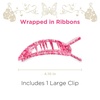 image:imageTELETIES  Large Flat Square Clip  Strong Grip Bendable Teeth Comfortable Curved Design  For Lying Down Yoga Driving amp More  Ideal for Thick Hair For All Hair Textures Wrapped in RibbonsLarge Flat  Wrapped in Ribbons
