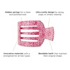 image:imageTELETIES  Large Flat Square Clip  Strong Grip Bendable Teeth Comfortable Curved Design  For Lying Down Yoga Driving amp More  Ideal for Thick Hair For All Hair Textures Wrapped in RibbonsLarge Flat  Wrapped in Ribbons