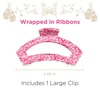 image:imageTELETIES  Large Open Clip  Claw Clips for Women  Strong Grip Bendable Teeth Comfortable Cutout Design  Ideal for Long Thick Curly or Wavy Hair For All Hair Textures Wrapped in RibbonsLarge Open  Wrapped in Ribbons