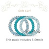 image:imageTELETIES  Small Spiral Hair Coils  For ThinMedium Hair  Ponytail Holder for Women  Phone Cord Hair Ties  Strong Grip No Rip Water Resistant No Crease  Spring  3 pack  Soft SurfSmall  Soft Surf