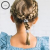 image:imageTeleties  Washed Denim Tiny Spiral Hair Coils  5 Pack  Blue  Ponytail Holder Hair Ties for Women and Kids  Strong Grip No Rip Water Resistant No Crease Hair Tie Coils