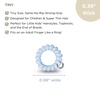 image:imageTeleties  Washed Denim Tiny Spiral Hair Coils  5 Pack  Blue  Ponytail Holder Hair Ties for Women and Kids  Strong Grip No Rip Water Resistant No Crease Hair Tie Coils