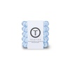 image:imageTeleties  Washed Denim Tiny Spiral Hair Coils  5 Pack  Blue  Ponytail Holder Hair Ties for Women and Kids  Strong Grip No Rip Water Resistant No Crease Hair Tie Coils