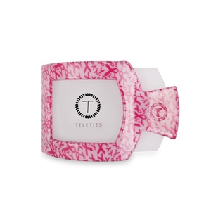image:imageTELETIES  Large Flat Square Clip  Strong Grip Bendable Teeth Comfortable Curved Design  For Lying Down Yoga Driving amp More  Ideal for Thick Hair For All Hair Textures Wrapped in RibbonsLarge Flat  Wrapped in Ribbons