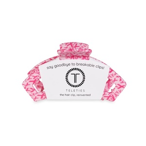 image:imageTELETIES  Large Open Clip  Claw Clips for Women  Strong Grip Bendable Teeth Comfortable Cutout Design  Ideal for Long Thick Curly or Wavy Hair For All Hair Textures Wrapped in RibbonsLarge Open  Wrapped in Ribbons