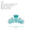 image:imageTELETIES  Classic Tiny Hair Clip  Spring Collection  Hair Claw Clips for Women  Strong Grip Bendable Teeth Curved Design  For All Hair Types and Textures  Hampton BayTotally Turquoise