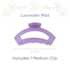 image:imageTELETIES  Open Medium Hair Clip  For Thin to MediumThick Hair  Claw Clips for Women  Strong Grip Bendable Teeth Comfortable Curved Design  For All Textures  Spring  Blue LagoonLavender Mist  Medium