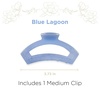image:imageTELETIES  Open Medium Hair Clip  For Thin to MediumThick Hair  Claw Clips for Women  Strong Grip Bendable Teeth Comfortable Curved Design  For All Textures  Spring  Blue LagoonBlue Lagoon  Medium