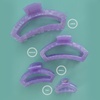 image:imageTELETIES  Open Medium Hair Clip  For Thin to MediumThick Hair  Claw Clips for Women  Strong Grip Bendable Teeth Comfortable Curved Design  For All Textures  Spring  Blue LagoonLavender Mist  Medium