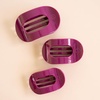 image:imageTELETIES  Medium Flat Round Hair Clip  For Medium Hair  MulberryMedium  Mulberry