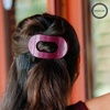 image:imageTELETIES  Medium Flat Round Hair Clip  For Medium Hair  MulberryMedium  Mulberry