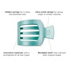 image:imageTELETIES  Large Flat Square Clip  For Lying Down Yoga Driving amp More  Strong Grip Bendable Teeth Comfortable Curved Design  Ideal for Thick Hair  Spring Collection  Totally Turquoise