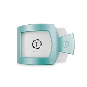 image:imageTELETIES  Large Flat Square Clip  For Lying Down Yoga Driving amp More  Strong Grip Bendable Teeth Comfortable Curved Design  Ideal for Thick Hair  Spring Collection  Totally Turquoise