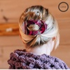 image:imageTELETIES  Large Flat Round Hair Clip  For Thick Hair  Garden GlamLarge  Garden Glam