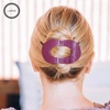 image:imageTELETIES  Large Flat Round Hair Clip  For Thick Hair  Garden GlamLarge  Mulberry