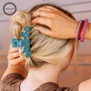 image:imageTELETIES  Medium Classic Hair Clip  For Medium Hair  Garden GlamMedium  Teal With It