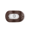 image:imageTELETIES  Large Flat Round Hair Clip  For Thick Hair  Garden GlamLarge  Brown Crocodile