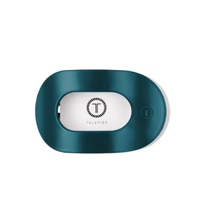 image:imageTELETIES  Large Flat Round Hair Clip  For Thick Hair  Garden GlamLarge  Teal With It