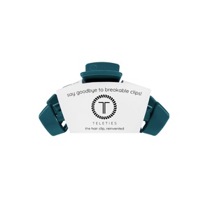 image:imageTELETIES  Medium Classic Hair Clip  For Medium Hair  Garden GlamMedium  Teal With It