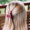 image:imageTELETIES  Small Classic Hair Clip  For Short or Thin Hair  Teal With ItSmall  Garden Glam