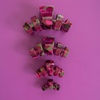image:imageTELETIES  Tiny Classic Hair Clip  For Kids SuperThin Hair  MulberryTiny  Garden Glam