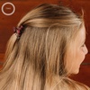 image:imageTELETIES  Tiny Classic Hair Clip  For Kids SuperThin Hair  MulberryTiny  Garden Glam