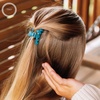 image:imageTELETIES  Tiny Classic Hair Clip  For Kids SuperThin Hair  MulberryTiny  Teal With It