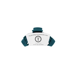 image:imageTELETIES  Tiny Classic Hair Clip  For Kids SuperThin Hair  MulberryTiny  Teal With It
