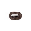 image:imageTELETIES  Small Flat Round Hair Clip  For Thin amp Fine Hair  Garden GlamSmall  Brown Crocodile