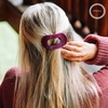image:imageTELETIES  Small Flat Round Hair Clip  For Thin amp Fine Hair  Garden GlamSmall  Mulberry