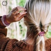 image:imageTELETIES  Mixed Spiral Hair Coils  Small  Large 5Pack  Mossy MomentsLarge  Merlot after Midnight