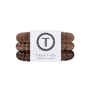image:imageTELETIES  Mixed Spiral Hair Coils  Small  Large 5Pack  Mossy MomentsLarge  Morning Brew