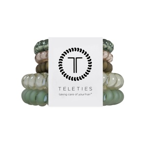 image:imageTELETIES  Mixed Spiral Hair Coils  Small  Large 5Pack  Mossy MomentsMixed  Mossy Moments