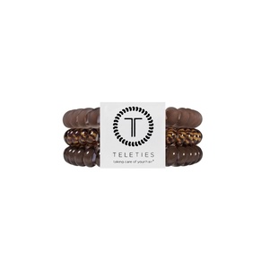 image:imageTELETIES  Mixed Spiral Hair Coils  Small  Large 5Pack  Mossy MomentsSmall  Morning Brew
